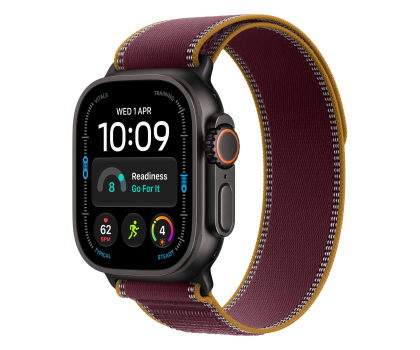 Smartwatch LTE Apple Watch Ultra 4/Czarny Tytan/Burgundowa Opaska Trail M/L